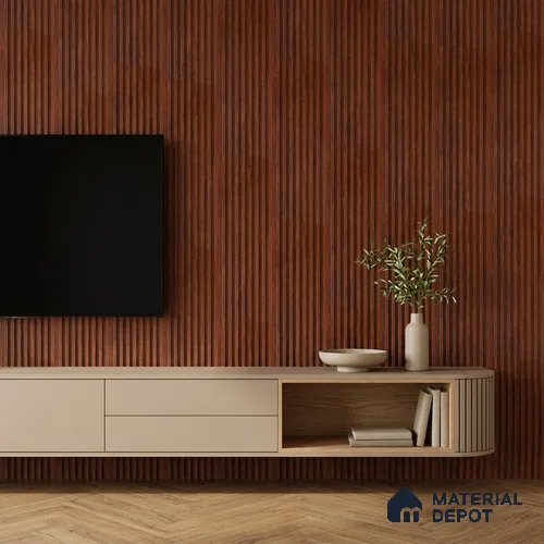 Wooden Look PN 06813 9.2 ft x 4.8 inch Charcoal Panel - 12 mm | Suitable for Living Room, Bedroom & TV Cabinet | Width is Subjected to 5% Variation