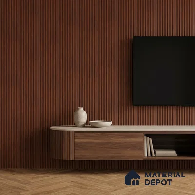 Wooden Look PN 06814 9.2 ft x 4.8 inch Charcoal Panel - 12 mm | Suitable for Living Room, Bedroom & TV Cabinet | Width is Subjected to 5% Variation