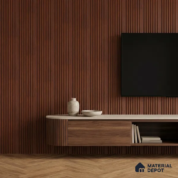 Wooden Look PN 06814 9.2 ft x 4.8 inch Charcoal Panel - 12 mm | Suitable for Living Room, Bedroom & TV Cabinet | Width is Subjected to 5% Variation