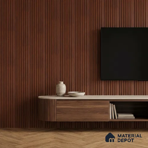 Wooden Look PN 06814 9.2 ft x 4.8 inch Charcoal Panel - 12 mm | Suitable for Living Room, Bedroom & TV Cabinet | Width is Subjected to 5% Variation