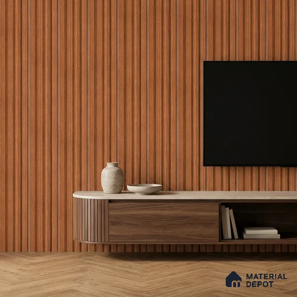 Wooden Look PN 06816 9.2 ft x 4.8 inch Charcoal Panel - 12 mm | Suitable for Living Room, Bedroom & TV Cabinet | Width is Subjected to 5% Variation