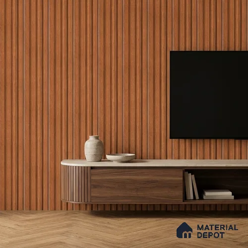 Wooden Look PN 06816 9.2 ft x 4.8 inch Charcoal Panel - 12 mm | Suitable for Living Room, Bedroom & TV Cabinet | Width is Subjected to 5% Variation