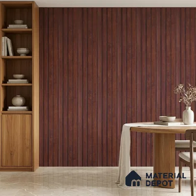 Wooden Look PN 06817 9.2 ft x 4.8 inch Charcoal Panel - 12 mm | Suitable for Living Room, Bedroom & TV Cabinet | Width is Subjected to 5% Variation