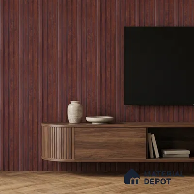 Wooden Look PN 06817 9.2 ft x 4.8 inch Charcoal Panel - 12 mm | Suitable for Living Room, Bedroom & TV Cabinet | Width is Subjected to 5% Variation