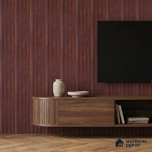 Wooden Look PN 06817 9.2 ft x 4.8 inch Charcoal Panel - 12 mm | Suitable for Living Room, Bedroom & TV Cabinet | Width is Subjected to 5% Variation