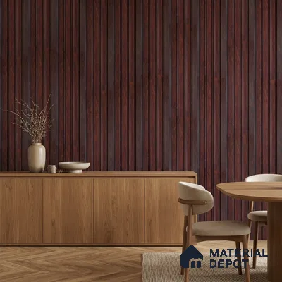 Wooden Look PN 06818 9.2 ft x 4.8 inch Charcoal Panel - 12 mm | Suitable for Living Room, Bedroom & TV Cabinet | Width is Subjected to 5% Variation