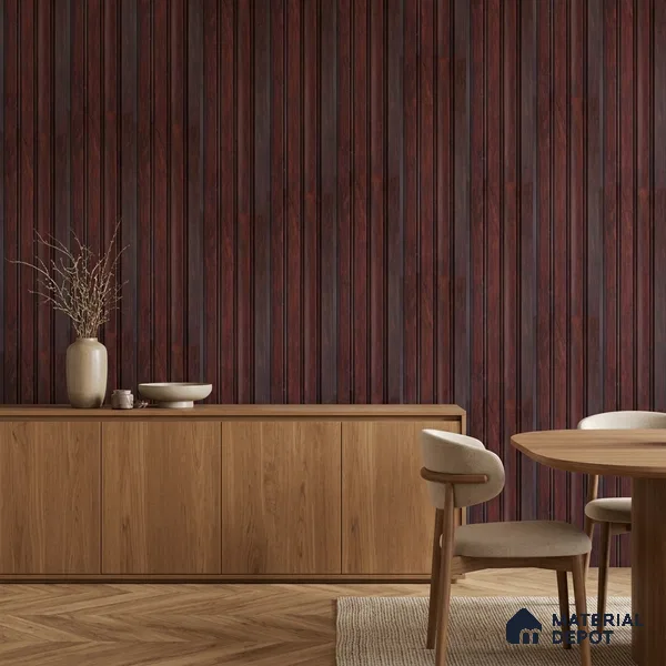 Wooden Look PN 06818 9.2 ft x 4.8 inch Charcoal Panel - 12 mm | Suitable for Living Room, Bedroom & TV Cabinet | Width is Subjected to 5% Variation