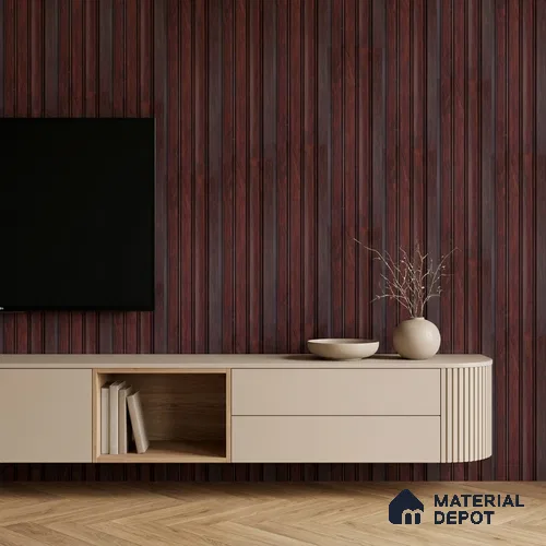 Wooden Look PN 06818 9.2 ft x 4.8 inch Charcoal Panel - 12 mm | Suitable for Living Room, Bedroom & TV Cabinet | Width is Subjected to 5% Variation