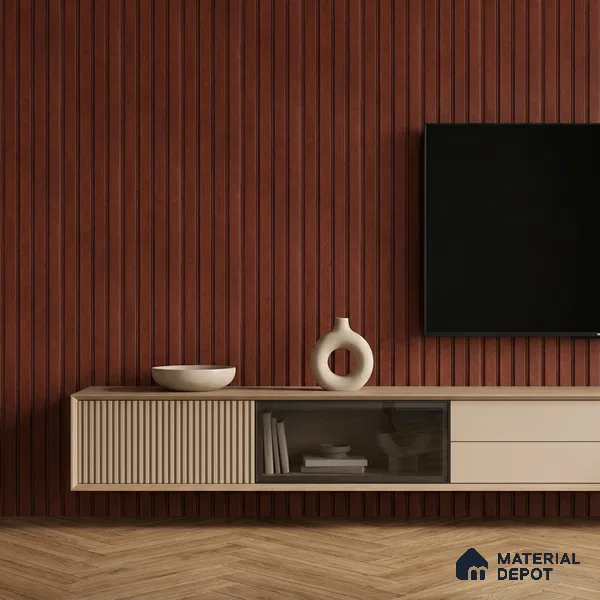 Wooden Look PN 06820 9.2 ft x 4.8 inch Charcoal Panel - 12 mm | Suitable for Living Room, Bedroom & TV Cabinet | Width is Subjected to 5% Variation