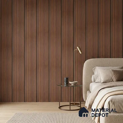 Wooden Look PN 06821 9.2 ft x 6 inch Charcoal Panel - 10 mm | Suitable for Living Room, Bedroom & TV Cabinet | Width is Subjected to 5% Variation