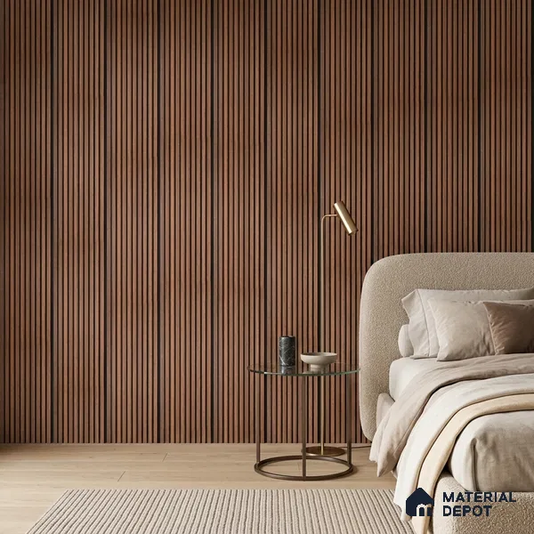 Wooden Look PN 06821 9.2 ft x 6 inch Charcoal Panel - 10 mm | Suitable for Living Room, Bedroom & TV Cabinet | Width is Subjected to 5% Variation