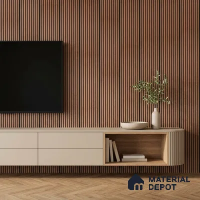 Wooden Look PN 06821 9.2 ft x 6 inch Charcoal Panel - 10 mm | Suitable for Living Room, Bedroom & TV Cabinet | Width is Subjected to 5% Variation