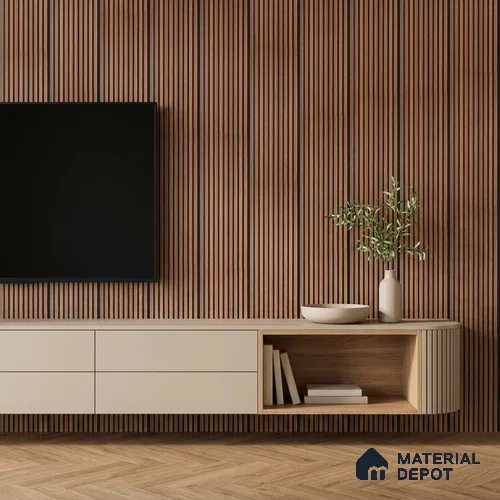 Wooden Look PN 06821 9.2 ft x 6 inch Charcoal Panel - 10 mm | Suitable for Living Room, Bedroom & TV Cabinet | Width is Subjected to 5% Variation