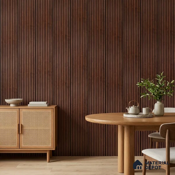 Wooden Look PN 06822 9.2 ft x 6 inch Charcoal Panel - 10 mm | Suitable for Living Room, Bedroom & TV Cabinet | Width is Subjected to 5% Variation