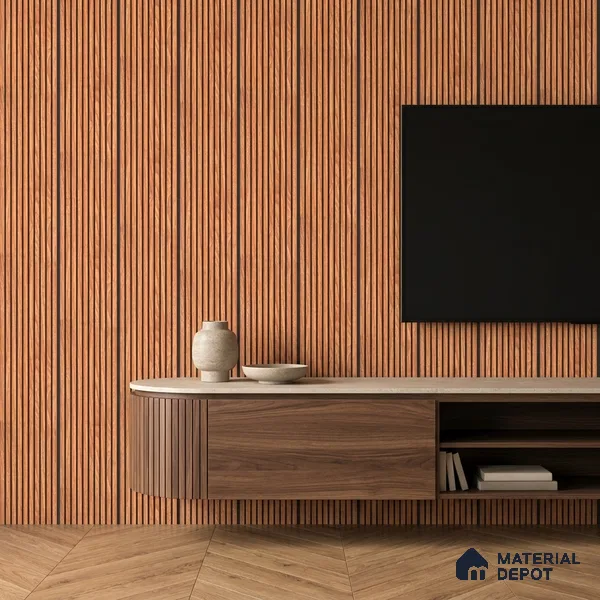 Wooden Look PN 06826 9.2 ft x 6 inch Charcoal Panel - 10 mm | Suitable for Living Room, Bedroom & TV Cabinet | Width is Subjected to 5% Variation