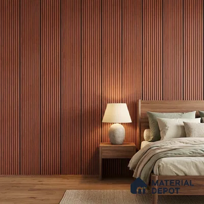 Wooden Look PN 06827 9.2 ft x 6 inch Charcoal Panel - 10 mm | Suitable for Living Room, Bedroom & TV Cabinet | Width is Subjected to 5% Variation