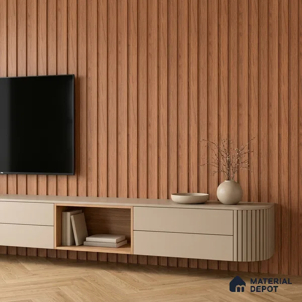 Wooden Look PN 06834 9.2 ft x 4.9 inch Charcoal Panel - 12 mm | Suitable for Living Room, Bedroom & TV Cabinet | Width is Subjected to 5% Variation