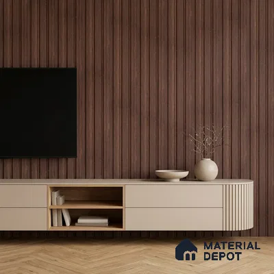 Wooden Look PN 06837 9.2 ft x 4.9 inch Charcoal Panel - 12 mm | Suitable for Living Room, Bedroom & TV Cabinet | Width is Subjected to 5% Variation