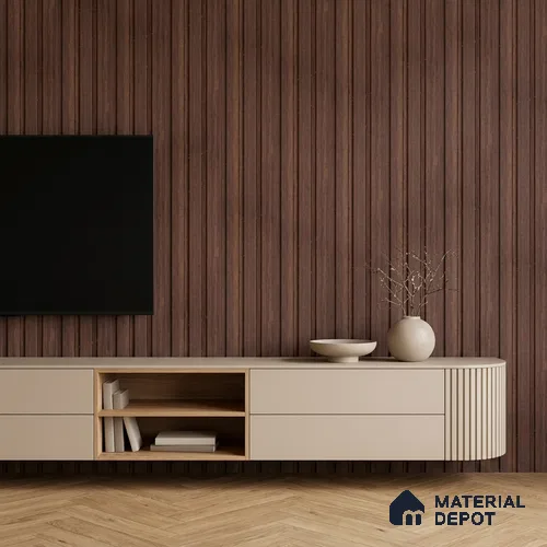 Wooden Look PN 06837 9.2 ft x 4.9 inch Charcoal Panel - 12 mm | Suitable for Living Room, Bedroom & TV Cabinet | Width is Subjected to 5% Variation