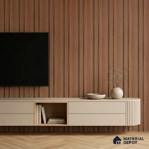 Wooden Look PN 06838 9.2 ft x 4.9 inch Charcoal Panel - 12 mm | Suitable for Living Room, Bedroom & TV Cabinet | Width is Subjected to 5% Variation