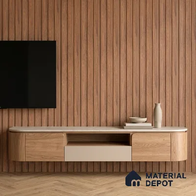 Wooden Look PN 06840 9.2 ft x 4.9 inch Charcoal Panel - 12 mm | Suitable for Living Room, Bedroom & TV Cabinet | Width is Subjected to 5% Variation