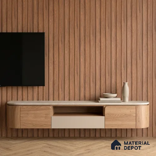 Wooden Look PN 06840 9.2 ft x 4.9 inch Charcoal Panel - 12 mm | Suitable for Living Room, Bedroom & TV Cabinet | Width is Subjected to 5% Variation