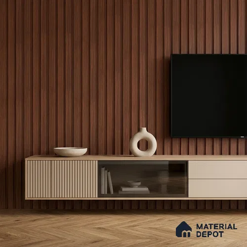 Wooden Look PN 06841 9.2 ft x 4.9 inch Charcoal Panel - 12 mm | Suitable for Living Room, Bedroom & TV Cabinet | Width is Subjected to 5% Variation