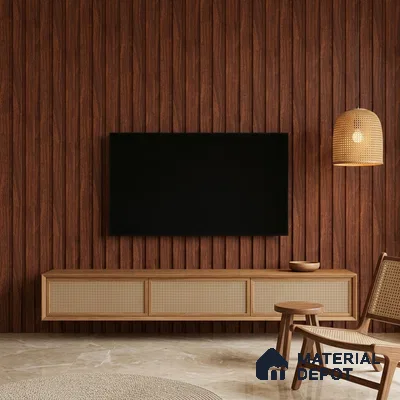 Wooden Look PN 06845 9.2 ft x 4.9 inch Charcoal Panel - 12 mm | Suitable for Living Room, Bedroom & TV Cabinet | Width is Subjected to 5% Variation