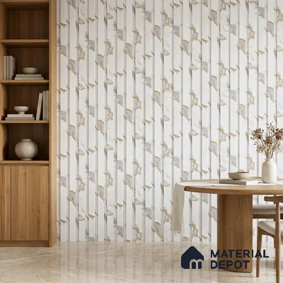 Dove Grey Marble Look PN 06846 9.2 ft x 4.9 inch Charcoal Panel - 12 mm | Suitable for Living Room, Bedroom & TV Cabinet | Width is Subjected to 5% Variation