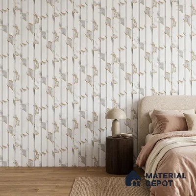 Dove Grey Marble Look PN 06846 9.2 ft x 4.9 inch Charcoal Panel - 12 mm | Suitable for Living Room, Bedroom & TV Cabinet | Width is Subjected to 5% Variation