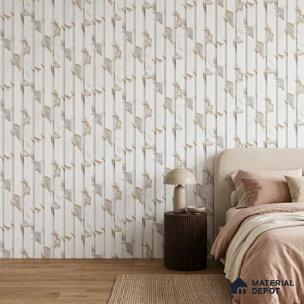 Dove Grey Marble Look PN 06846 9.2 ft x 4.9 inch Charcoal Panel - 12 mm | Suitable for Living Room, Bedroom & TV Cabinet | Width is Subjected to 5% Variation