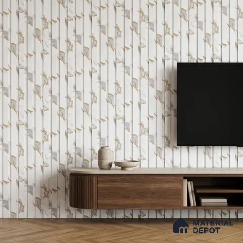 Dove Grey Marble Look PN 06846 9.2 ft x 4.9 inch Charcoal Panel - 12 mm | Suitable for Living Room, Bedroom & TV Cabinet | Width is Subjected to 5% Variation