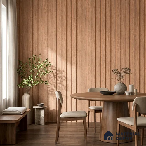 Wooden Look PN 06848 9.2 ft x 4.9 inch Charcoal Panel - 12 mm | Suitable for Living Room, Bedroom & TV Cabinet | Width is Subjected to 5% Variation