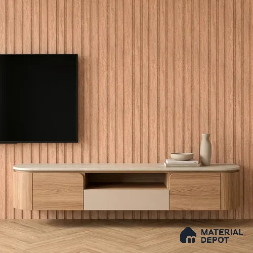 Wooden Look PN 06848 9.2 ft x 4.9 inch Charcoal Panel - 12 mm | Suitable for Living Room, Bedroom & TV Cabinet | Width is Subjected to 5% Variation