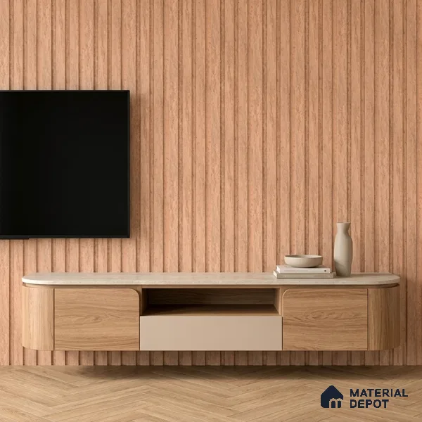 Wooden Look PN 06848 9.2 ft x 4.9 inch Charcoal Panel - 12 mm | Suitable for Living Room, Bedroom & TV Cabinet | Width is Subjected to 5% Variation