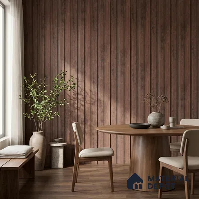 Wooden Look PN 06849 9.2 ft x 4.9 inch Charcoal Panel - 12 mm | Suitable for Living Room, Bedroom & TV Cabinet | Width is Subjected to 5% Variation
