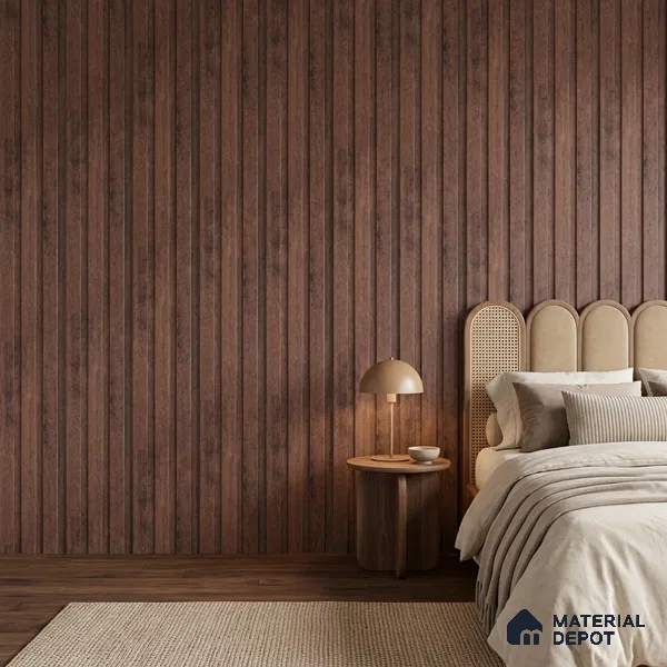 Wooden Look PN 06849 9.2 ft x 4.9 inch Charcoal Panel - 12 mm | Suitable for Living Room, Bedroom & TV Cabinet | Width is Subjected to 5% Variation