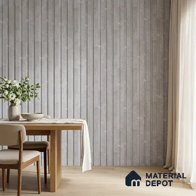Cloud Grey Marble Look PN 06851 9.2 ft x 4.9 inch Charcoal Panel - 12 mm | Suitable for Living Room, Bedroom & TV Cabinet | Width is Subjected to 5% Variation