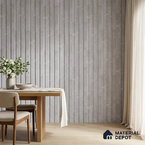 Cloud Grey Marble Look PN 06851 9.2 ft x 4.9 inch Charcoal Panel - 12 mm | Suitable for Living Room, Bedroom & TV Cabinet | Width is Subjected to 5% Variation