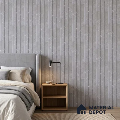 Cloud Grey Marble Look PN 06851 9.2 ft x 4.9 inch Charcoal Panel - 12 mm | Suitable for Living Room, Bedroom & TV Cabinet | Width is Subjected to 5% Variation