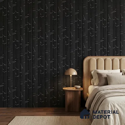 Charcoal Black Marble Look PN 06853 9.2 ft x 4.9 inch Charcoal Panel - 12 mm | Suitable for Living Room, Bedroom & TV Cabinet | Width is Subjected to 5% Variation