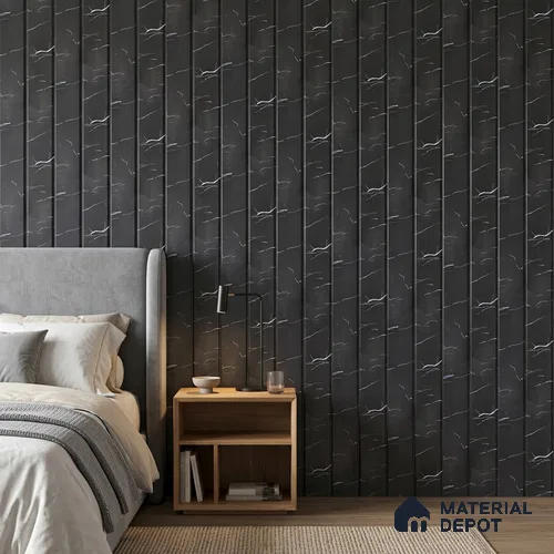 Wenge Brown Marble Look PN 06855 9.2 ft x 7.8 inch Charcoal Panel - 16 mm | Suitable for Living Room, Bedroom & TV Cabinet | Width is Subjected to 5% Variation