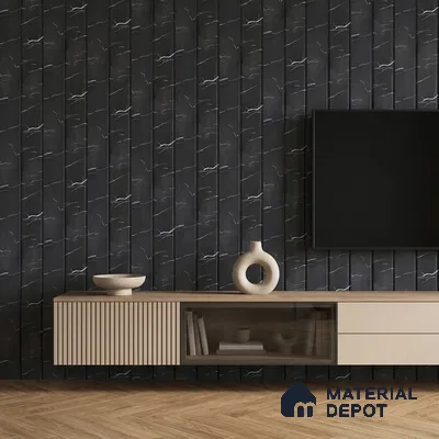 Wenge Brown Marble Look PN 06855 9.2 ft x 7.8 inch Charcoal Panel - 16 mm | Suitable for Living Room, Bedroom & TV Cabinet | Width is Subjected to 5% Variation