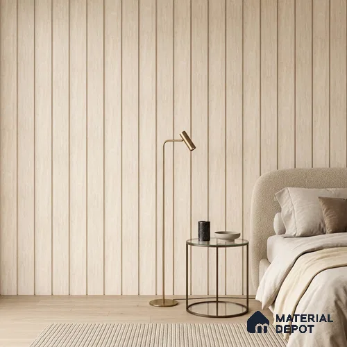 Antique Ivory Marble Look PN 06859 9.2 ft x 7.8 inch Charcoal Panel - 16 mm | Suitable for Living Room, Bedroom & TV Cabinet | Width is Subjected to 5% Variation