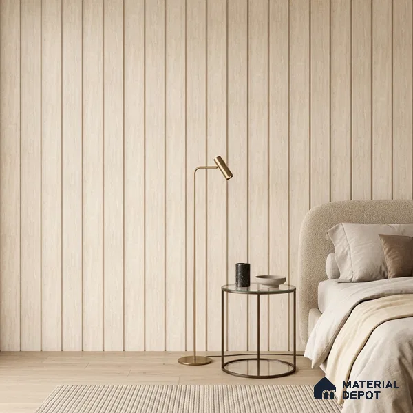 Antique Ivory Marble Look PN 06859 9.2 ft x 7.8 inch Charcoal Panel - 16 mm | Suitable for Living Room, Bedroom & TV Cabinet | Width is Subjected to 5% Variation