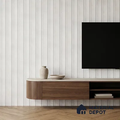 Dove Grey Marble Look PN 06860 9.2 ft x 7.8 inch Charcoal Panel - 16 mm | Suitable for Living Room, Bedroom & TV Cabinet | Width is Subjected to 5% Variation