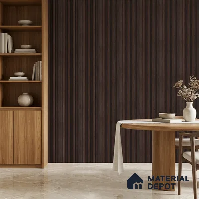 Wooden Look PN 06862 9.2 ft x 6.1 inch Charcoal Panel - 16 mm | Suitable for Living Room, Bedroom & TV Cabinet | Width is Subjected to 5% Variation