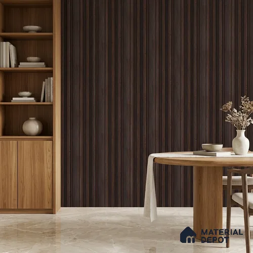 Wooden Look PN 06862 9.2 ft x 6.1 inch Charcoal Panel - 16 mm | Suitable for Living Room, Bedroom & TV Cabinet | Width is Subjected to 5% Variation