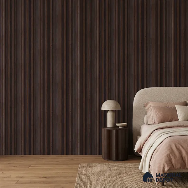 Wooden Look PN 06862 9.2 ft x 6.1 inch Charcoal Panel - 16 mm | Suitable for Living Room, Bedroom & TV Cabinet | Width is Subjected to 5% Variation
