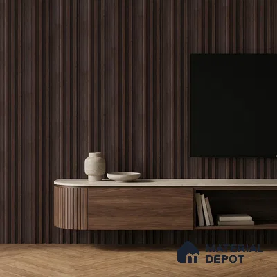 Wooden Look PN 06862 9.2 ft x 6.1 inch Charcoal Panel - 16 mm | Suitable for Living Room, Bedroom & TV Cabinet | Width is Subjected to 5% Variation